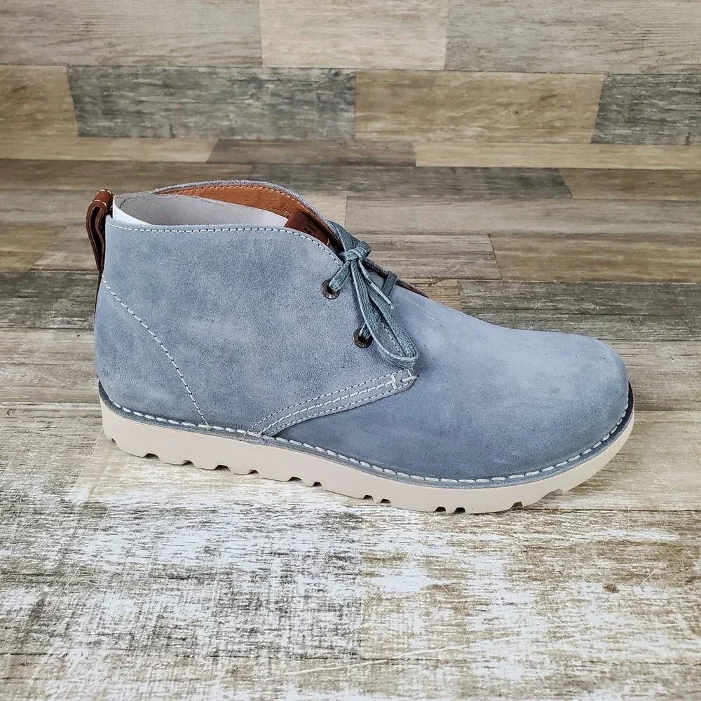 Birkenstock Harris Mens Boot Sz 10 Casual Gray Suede Leather Lace Up Ankle Boots